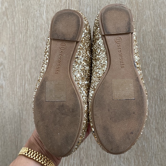 Crewcuts gold glitter ballet flats, Girls size 11 - Picture 4 of 7